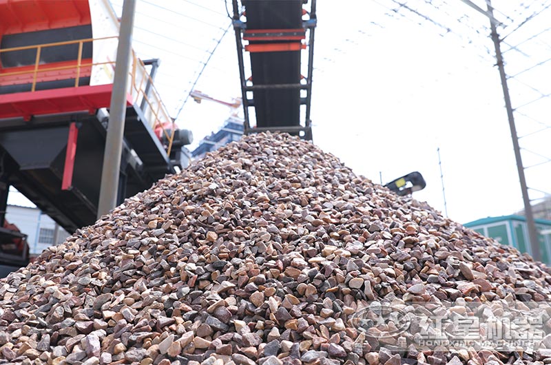 模塊化破碎站加工出的成品骨料 模塊化破碎站加工出的成品骨料