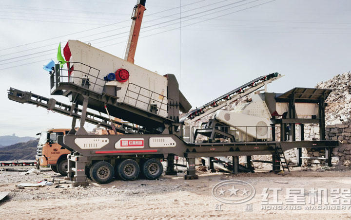 菏澤用戶投產的建筑垃圾處理現(xiàn)場